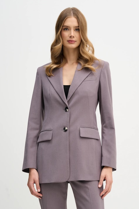 Sisley marynarka kolor fioletowy jednorzędowa gładka 21YPLW03H