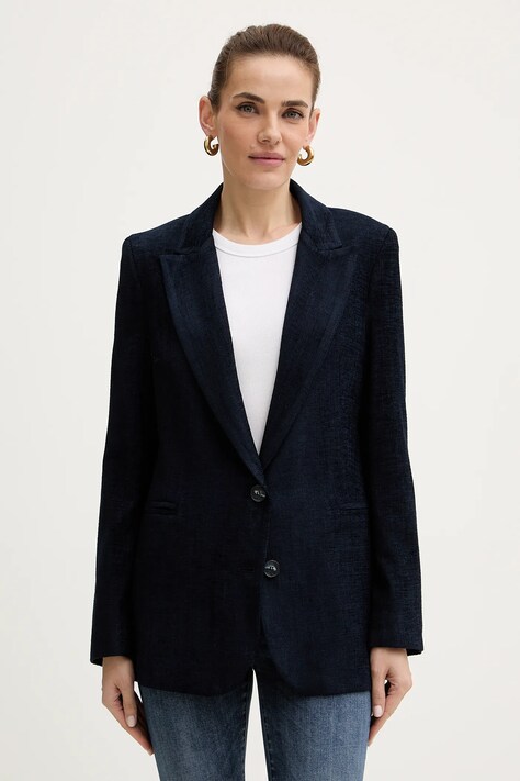 Haveone marynarka kolor granatowy jednorzędowa gładka JCB-P002