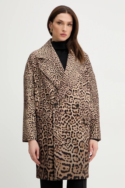 Marciano by Guess płaszcz MINA kolor brązowy 5YGL20 7348A