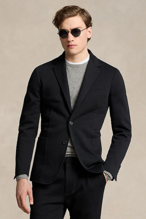 Σακάκι Polo Ralph Lauren χρώμα: μαύρο, 715887004