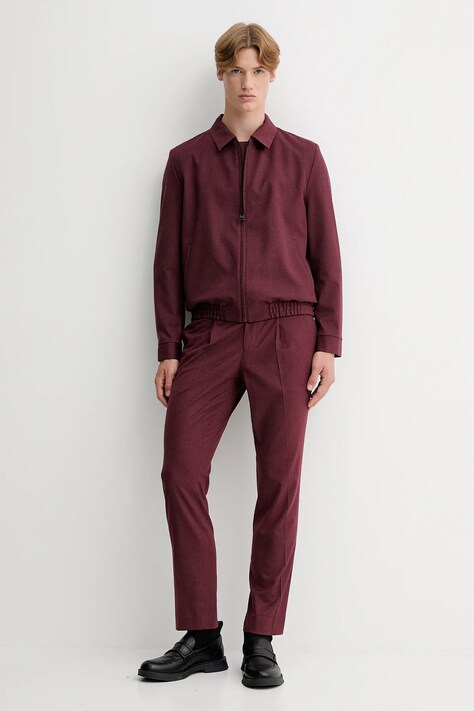 Куртка з вовною HUGO Hellys241F1X — AW25-KZM02E, бордо — фото 2