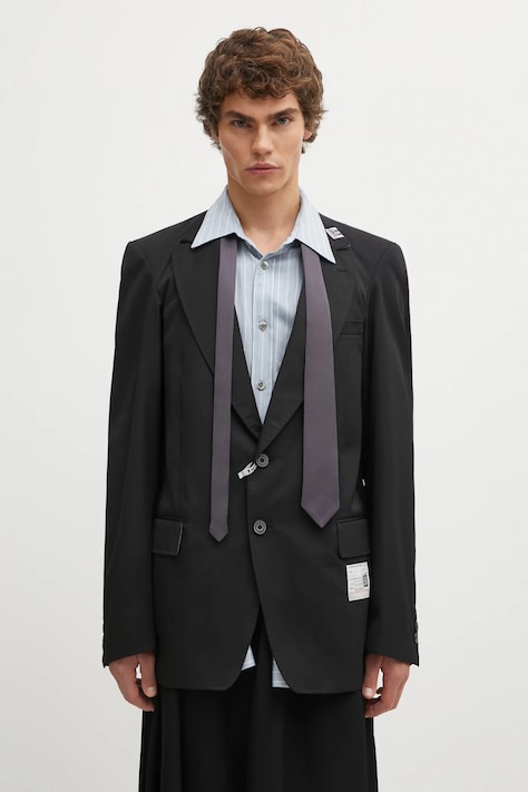 Maison MIHARA YASUHIRO wool blend jacket LAYERED black color A15JK031