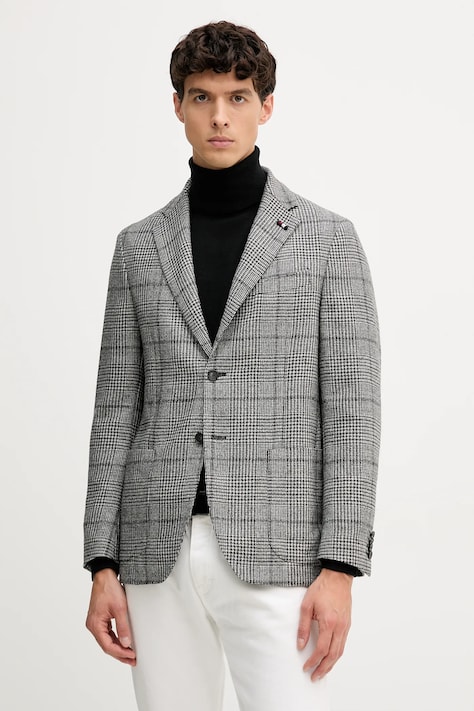 Tommy Hilfiger jachetă cu lână culoarea gri, FSTHL6949.FSTH511