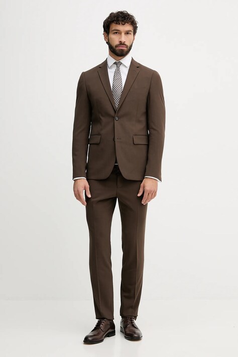 Костюм Lindbergh колір коричневий однотонна 30.61040