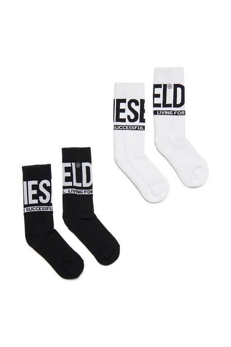 Diesel skarpetki dziecięce SKM-ZRAYBIPACK SOCKS 2-pack kolor czarny 00J4MX