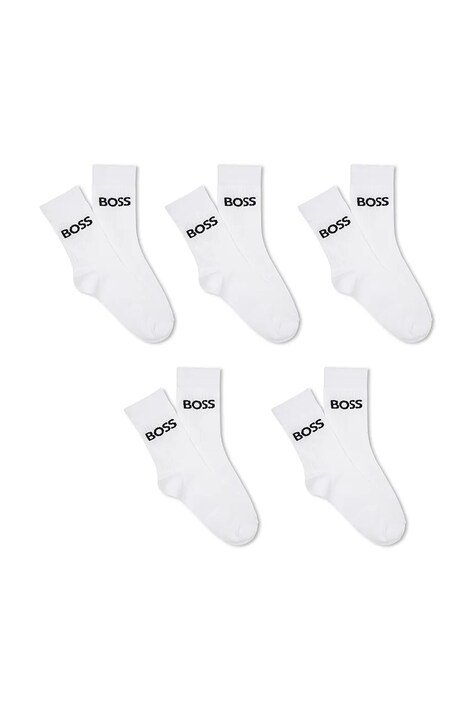 BOSS skarpetki dziecięce 5-pack kolor biały J52638