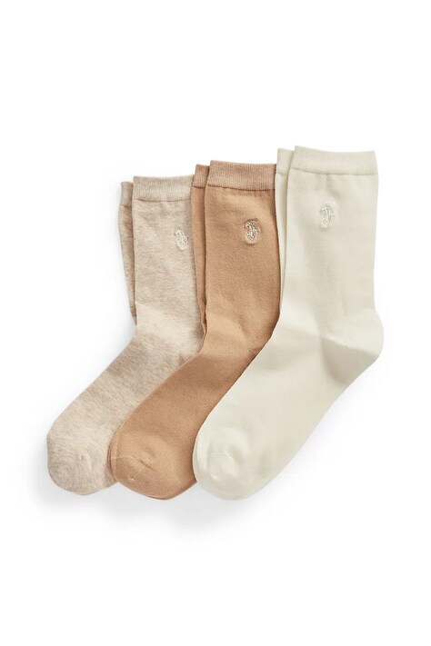 Čarape Polo Ralph Lauren 3-pack boja: bež, 455770345