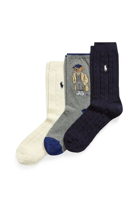 Шкарпетки Polo Ralph Lauren 3-pack колір синій 455982948