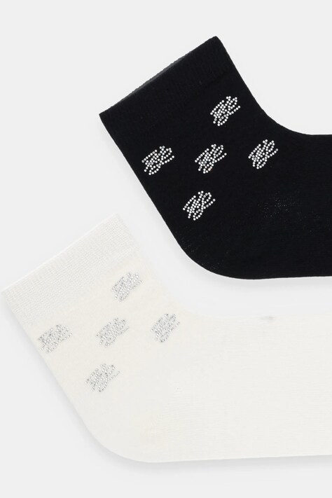 Шкарпетки Karl Lagerfeld 2-pack K/AUTOGRAPH — AW25-LGD00I, чорний — фото 2
