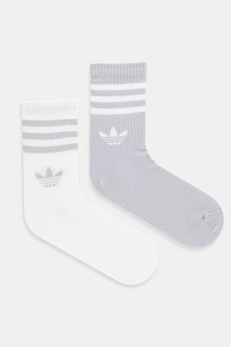 Шкарпетки adidas Originals 3-Stripes 2-pack колір білий JX5204
