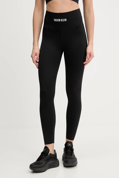 Calvin Klein Performance legginsy treningowe damskie kolor czarny z nadrukiem LVGWF5L635