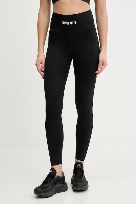 Calvin Klein Performance legginsy treningowe damskie kolor czarny z nadrukiem LVGWF5L635