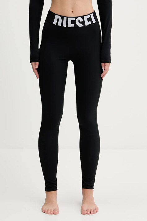 Diesel legginsy ADELINE-D-POP damskie kolor czarny gładkie A18279.0PLAR