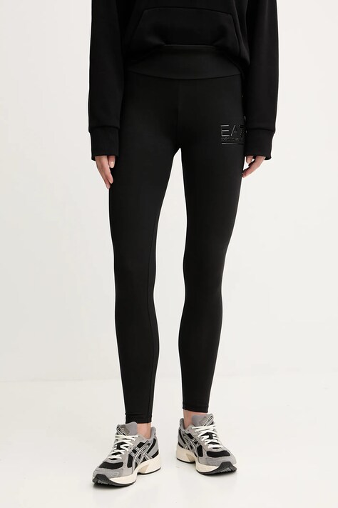 EA7 Emporio Armani legginsy damskie kolor czarny z nadrukiem AF12484.7W000426
