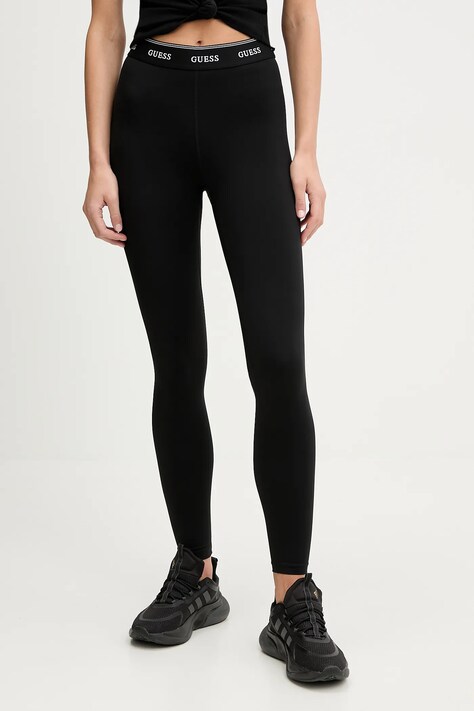 Guess legginsy ALBA damskie kolor czarny gładkie V5BB06 K1942