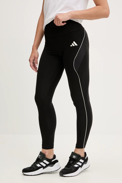 adidas legginsy Stadium damskie kolor czarny z aplikacją JL7000