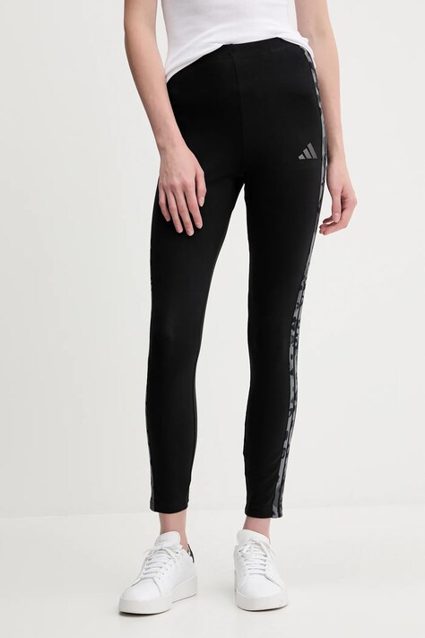 adidas colanți 3-Stripes culoarea negru, cu imprimeu, KB6009