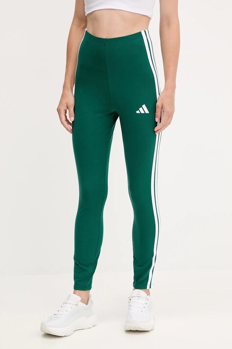 adidas legginsy 3-Stripes damskie kolor zielony wzorzyste KB7663