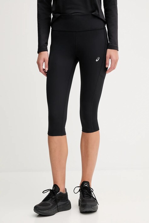 Asics legginsy treningowe damskie kolor czarny gładkie 2012D179