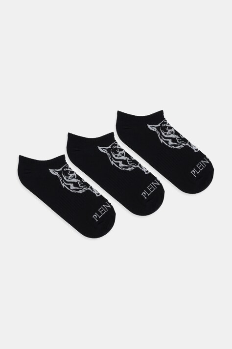 PLEIN SPORT skarpetki 3-pack kolor czarny FAEC UUY0034 STE003N