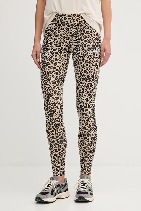 Puma legginsy damskie kolor beżowy wzorzyste 688085