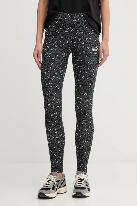Puma legginsy damskie kolor szary wzorzyste 688085