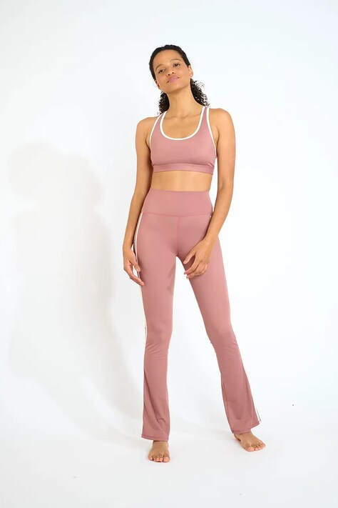 Banana Moon legginsy Wellflow damskie kolor różowy gładkie UNITY.WELLFLOW