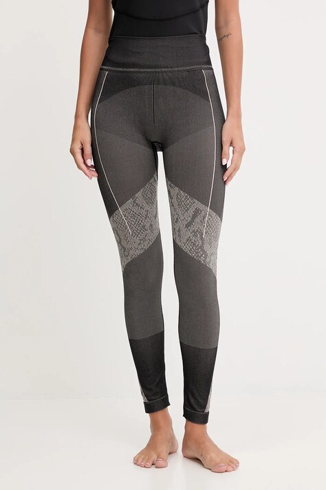 adidas by Stella McCartney jambiere de yoga culoarea negru, cu imprimeu, JW2002