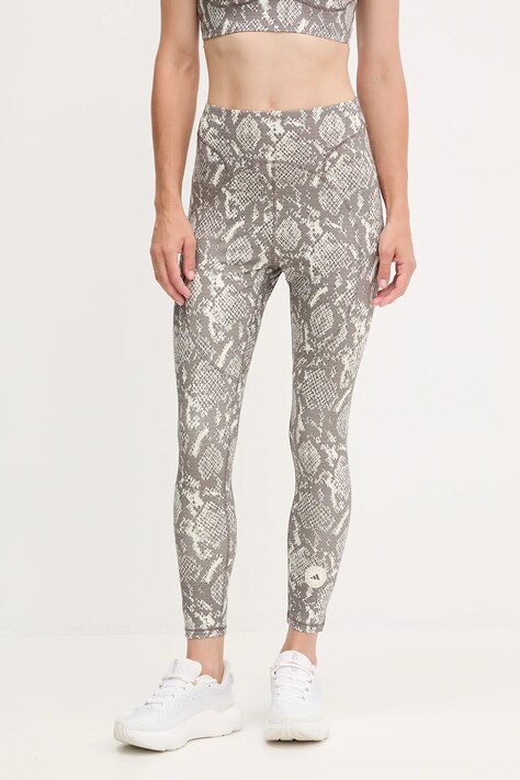 adidas by Stella McCartney legginsy treningowe TruePurpose damskie kolor beżowy wzorzyste JW4556