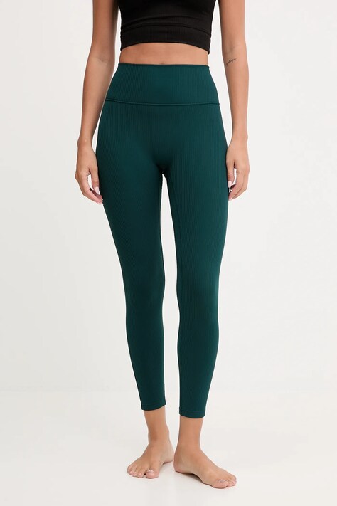 adidas Performance jambiere de yoga All me culoarea verde, uni, JW7590