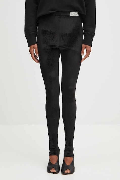 Βελούδινο κολάν Fiorucci Velour Semi-Footed χρώμα: μαύρο, W02FPBPA372VR01BK01