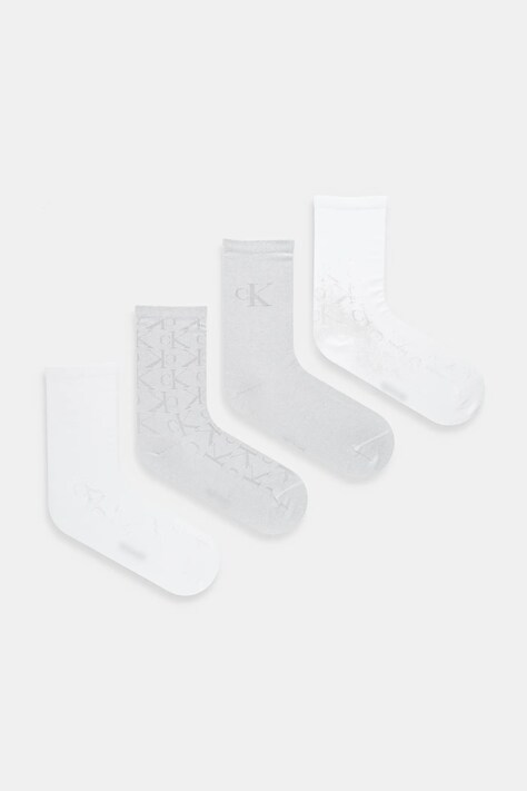 Calvin Klein Jeans skarpetki 4-pack kolor biały 701235366