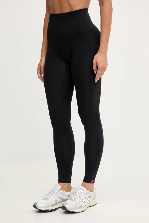 Legíny Calvin Klein čierna farba, jednofarebná, 701233681
