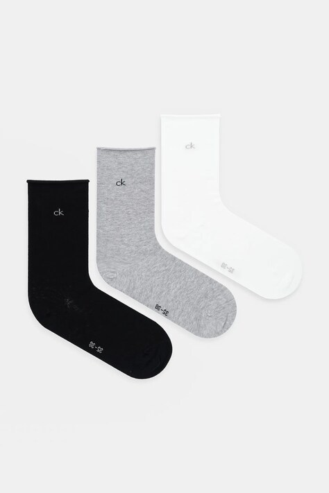 Calvin Klein skarpetki 3-pack kolor biały 701234368