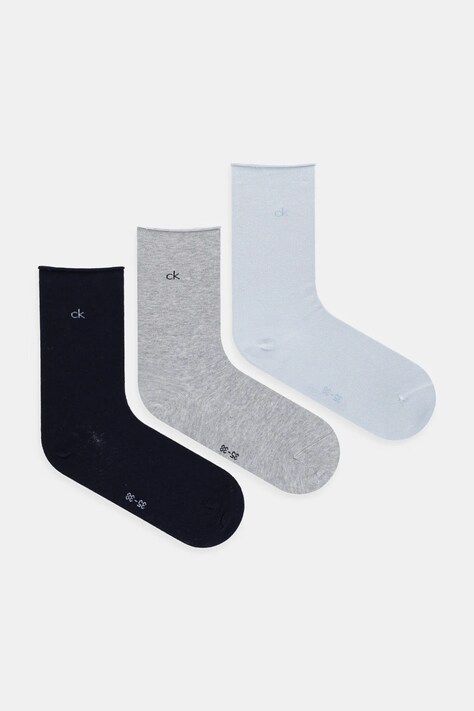 Calvin Klein skarpetki 3-pack kolor niebieski 701234368