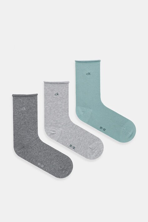 Calvin Klein skarpetki 3-pack kolor zielony 701234368
