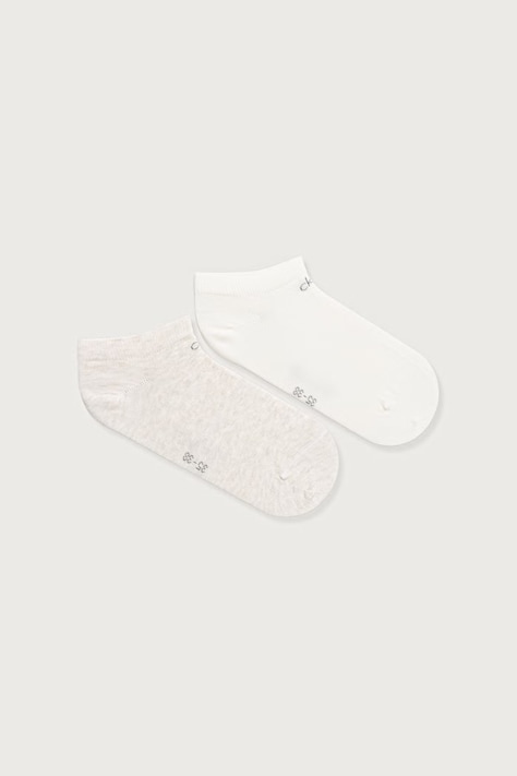 Calvin Klein skarpety damskie 3-pack beżowe 701234369