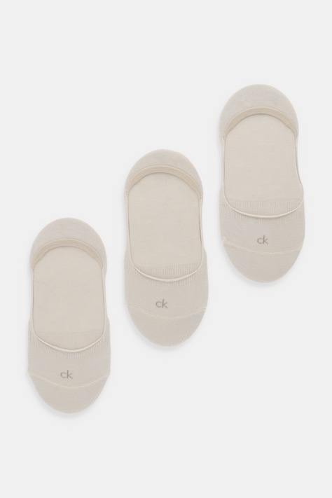 Calvin Klein skarpetki 3-pack kolor beżowy 701234371