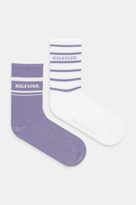 Tommy Hilfiger skarpetki 2-pack kolor fioletowy 701236457