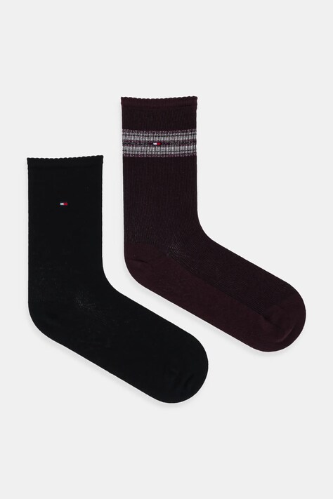Tommy Hilfiger skarpetki 2-pack kolor bordowy 701236458