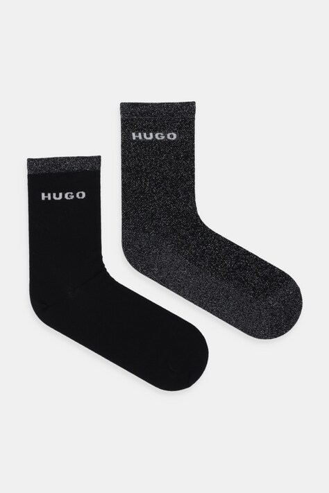 Шкарпетки HUGO 2-pack колір чорний 50546406