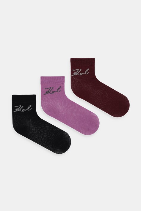 Κάλτσες Karl Lagerfeld 3-pack χρώμα: ροζ, A4W47031