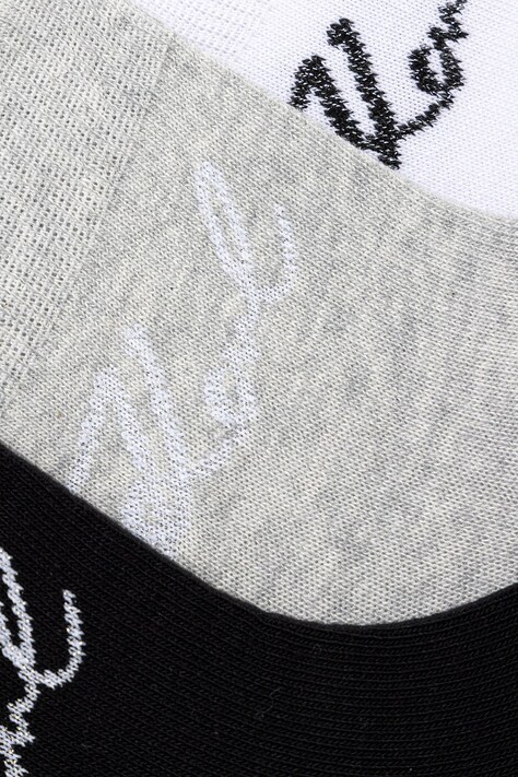 Karl Lagerfeld шкарпетки жіночі з бавовною K/SIGNATURE 3 шт — AW25-LGD09D, чорний — фото 2
