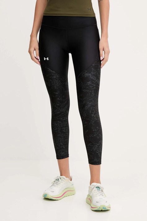 Under Armour legginsy treningowe damskie kolor czarny wzorzyste 1386407