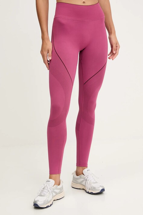 Under Armour leggins de antrenament Vanish Seamless culoarea violet, cu imprimeu, 6000646