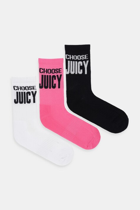 Κάλτσες Juicy Couture 3-pack χρώμα: ροζ, JCAXS125707