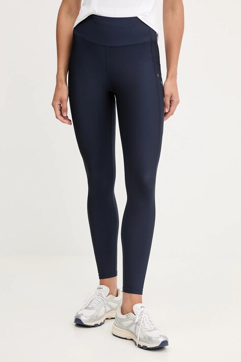 Casall legginsy treningowe damskie kolor granatowy z nadrukiem 25054