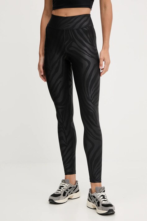 Casall legginsy treningowe damskie kolor czarny wzorzyste 25251