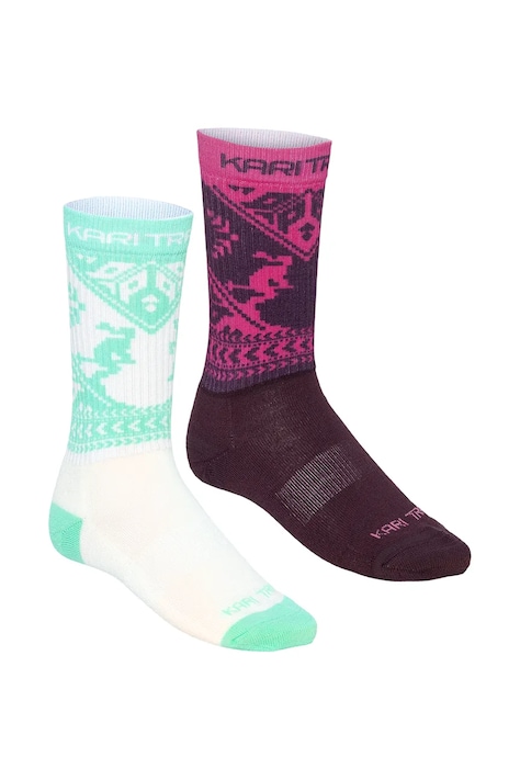 Kari Traa Skarpety damskie z dodatkiem wełny PUFFIN 2-pack multicolor 611465