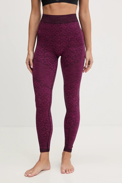 Newland legginsy z dodatkiem wełny LADY TECH LEGGINGS damskie kolor różowy wzorzyste N4604.111